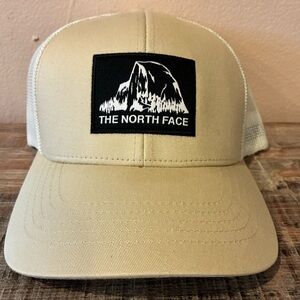 The North Face Trucker Hat Beige Mesh Snapback Patch Logo S/M Unisex